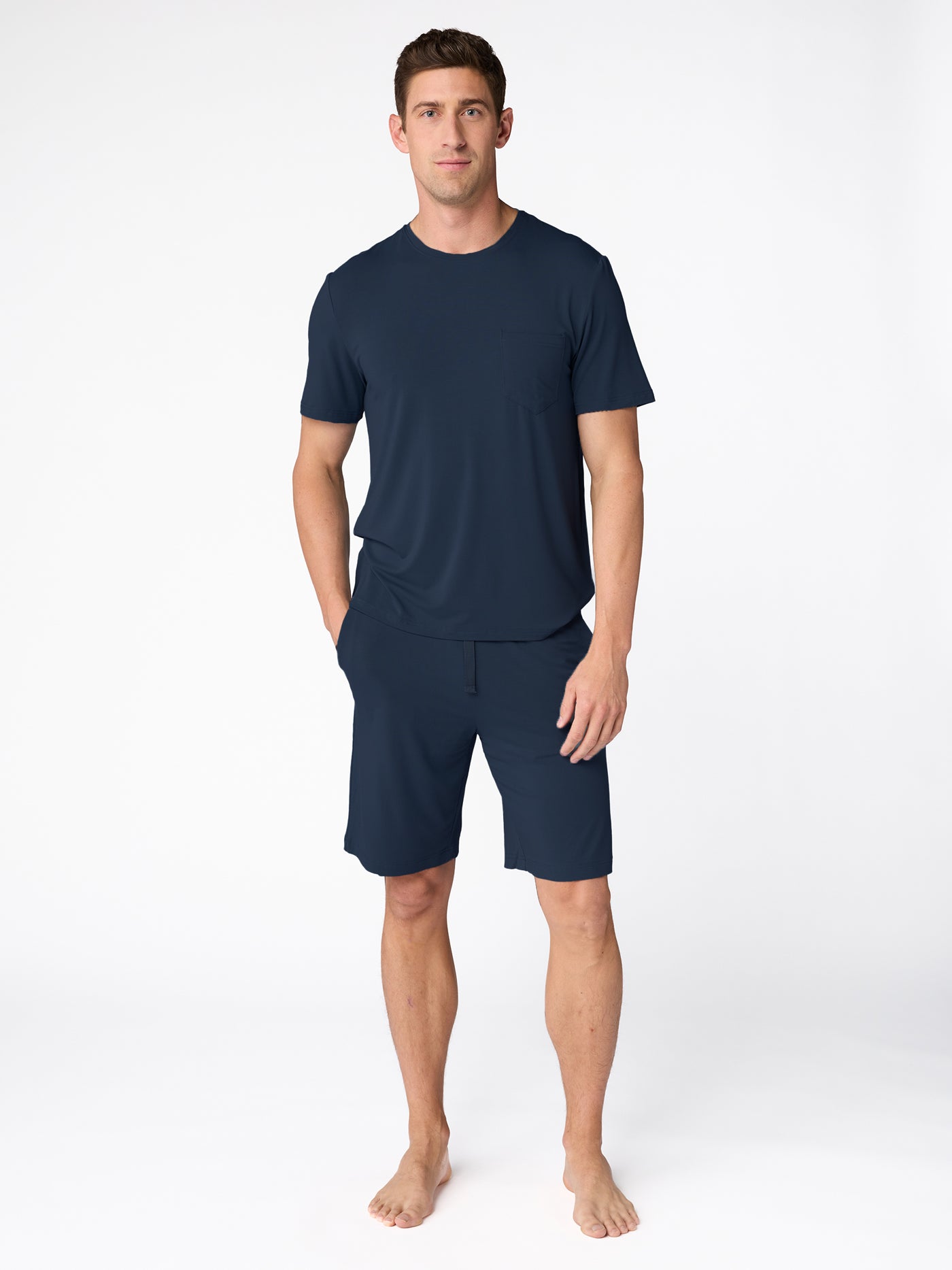 Men's Bamboo Stretch-Knit Short Sleeve Pajama Set