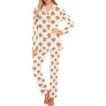 Pancake Pattern Print Design 01 Women's Long Pajama Set