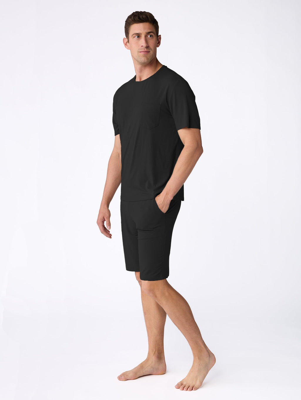 Men's Bamboo Stretch-Knit Short Sleeve Pajama Set