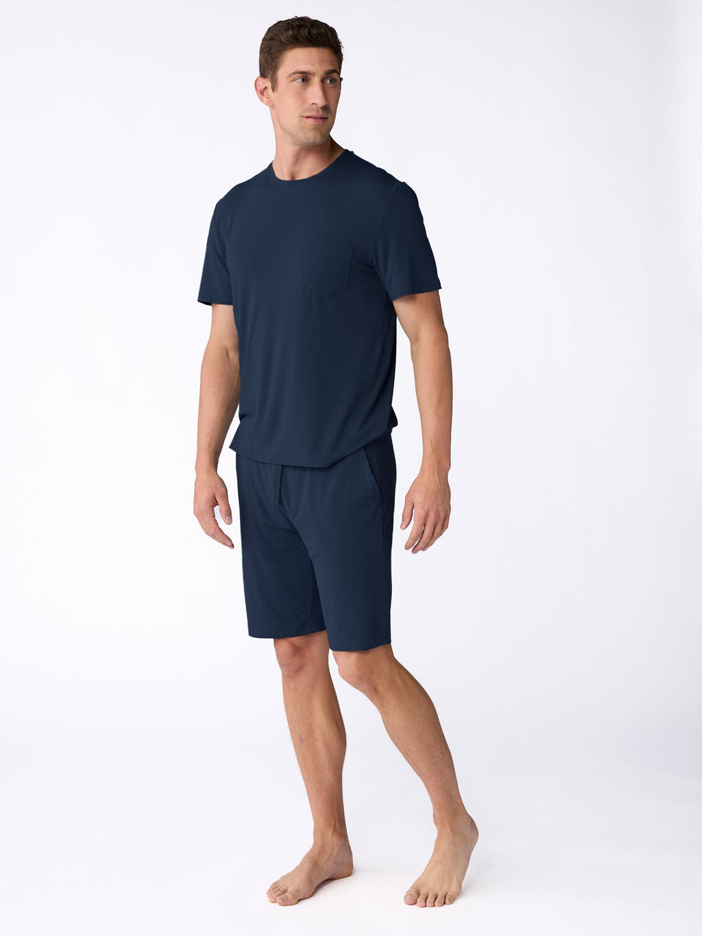 Men's Bamboo Stretch-Knit Short Sleeve Pajama Set