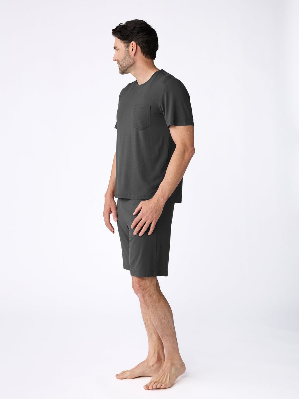 Men's Bamboo Stretch-Knit Short Sleeve Pajama Set