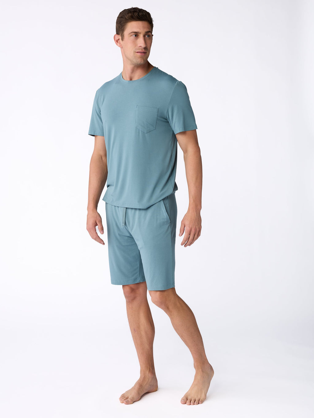 Men's Bamboo Stretch-Knit Short Sleeve Pajama Set