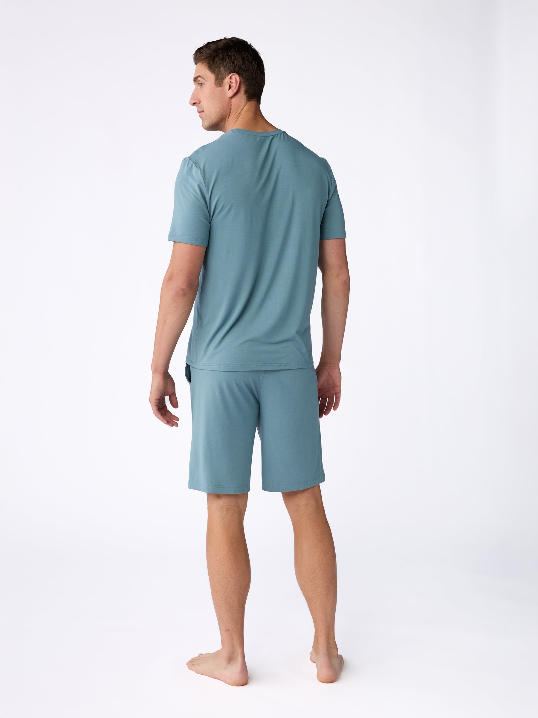Men's Bamboo Stretch-Knit Short Sleeve Pajama Set