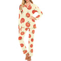 Tomato dot background Women's Long Pajama Set