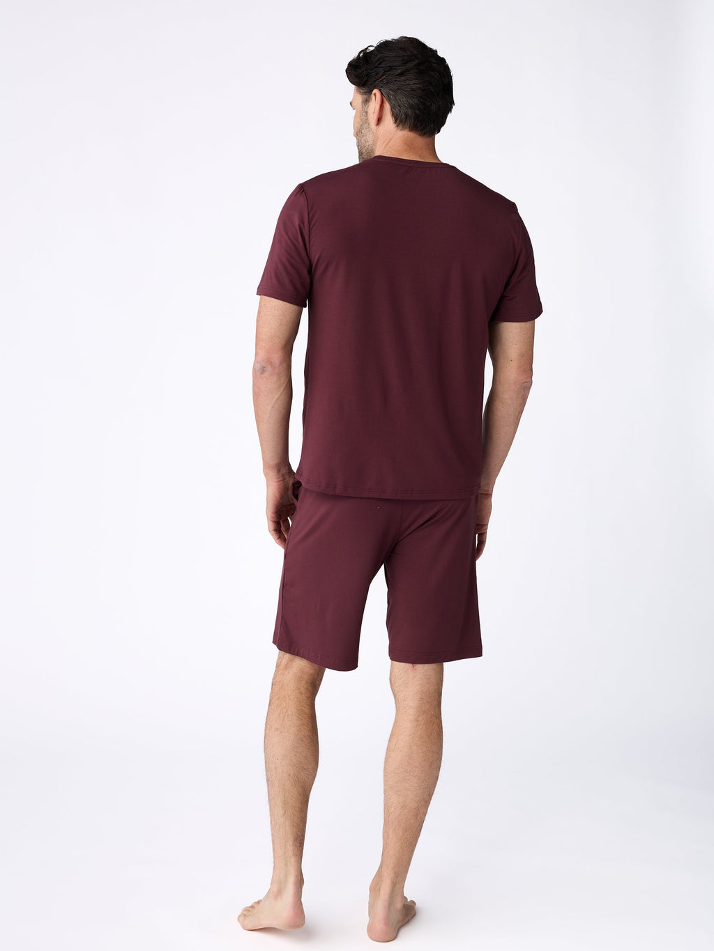 Men's Bamboo Stretch-Knit Short Sleeve Pajama Set