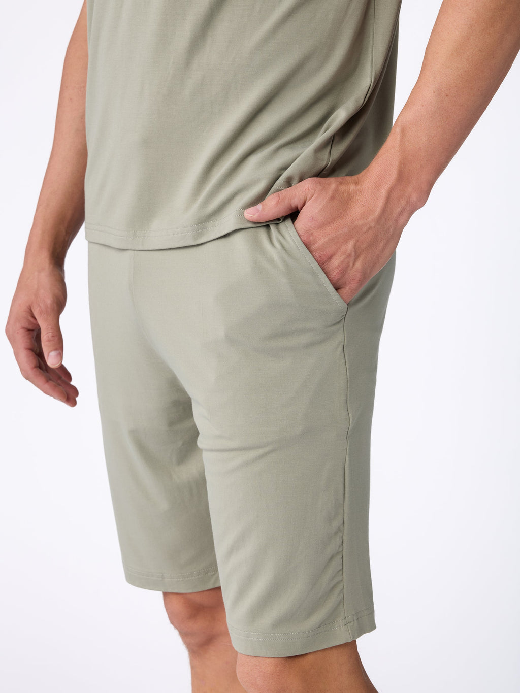 Men's Bamboo Stretch-Knit Short Sleeve Pajama Set