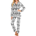 Piano Pattern Print Design 03 Women's Long Pajama Set