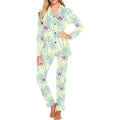 French bulldog hawaii blackground Women's Long Pajama Set